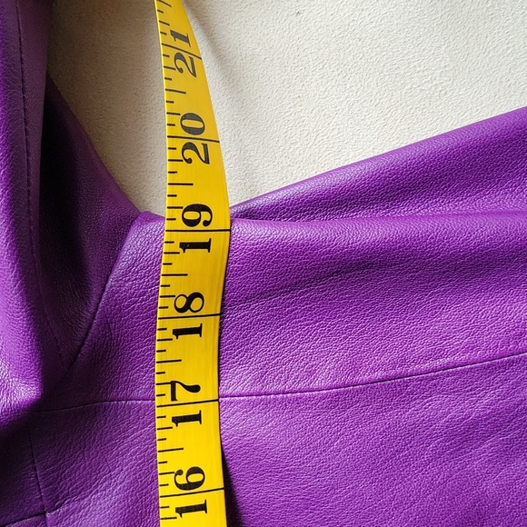Riani lambskin purple leather jacket - Picture 6 of 8